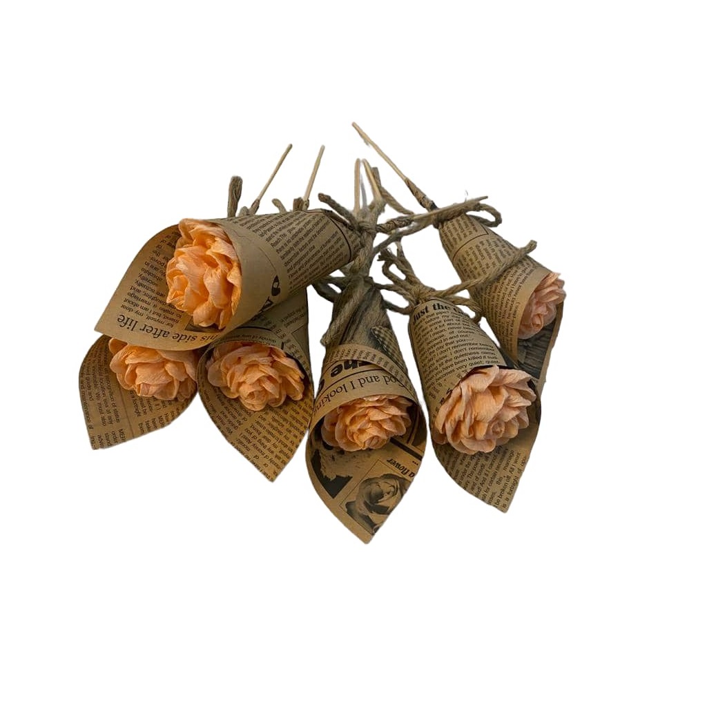 گل مصنوعی مدل رز بسته 6 عددی