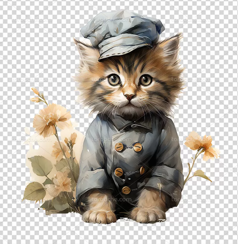 عکس PNG نقاشی گربه زیبا | گرافیک با طعم تربچه