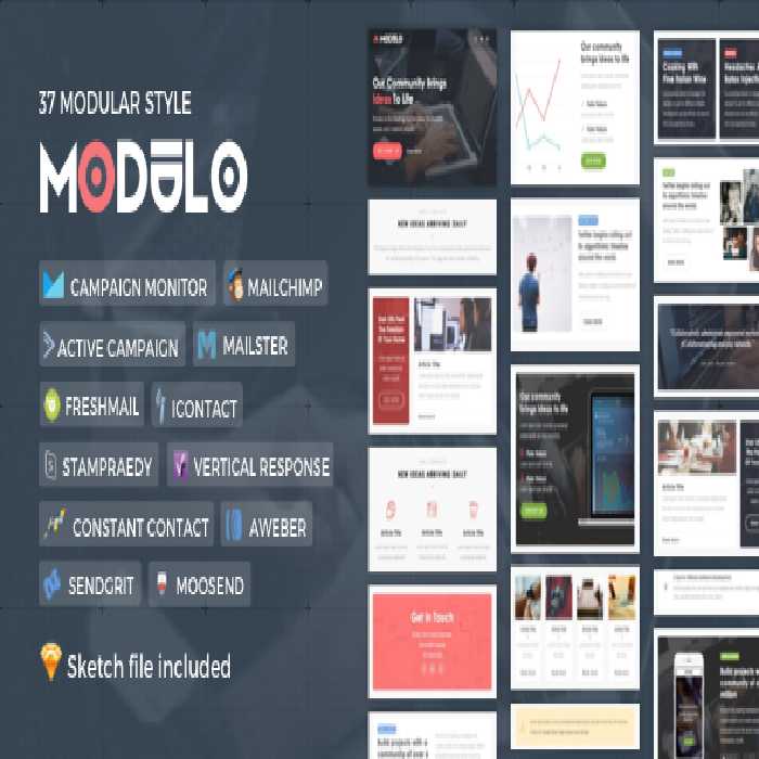 دانلود قالب HTML ایمیل Modulo