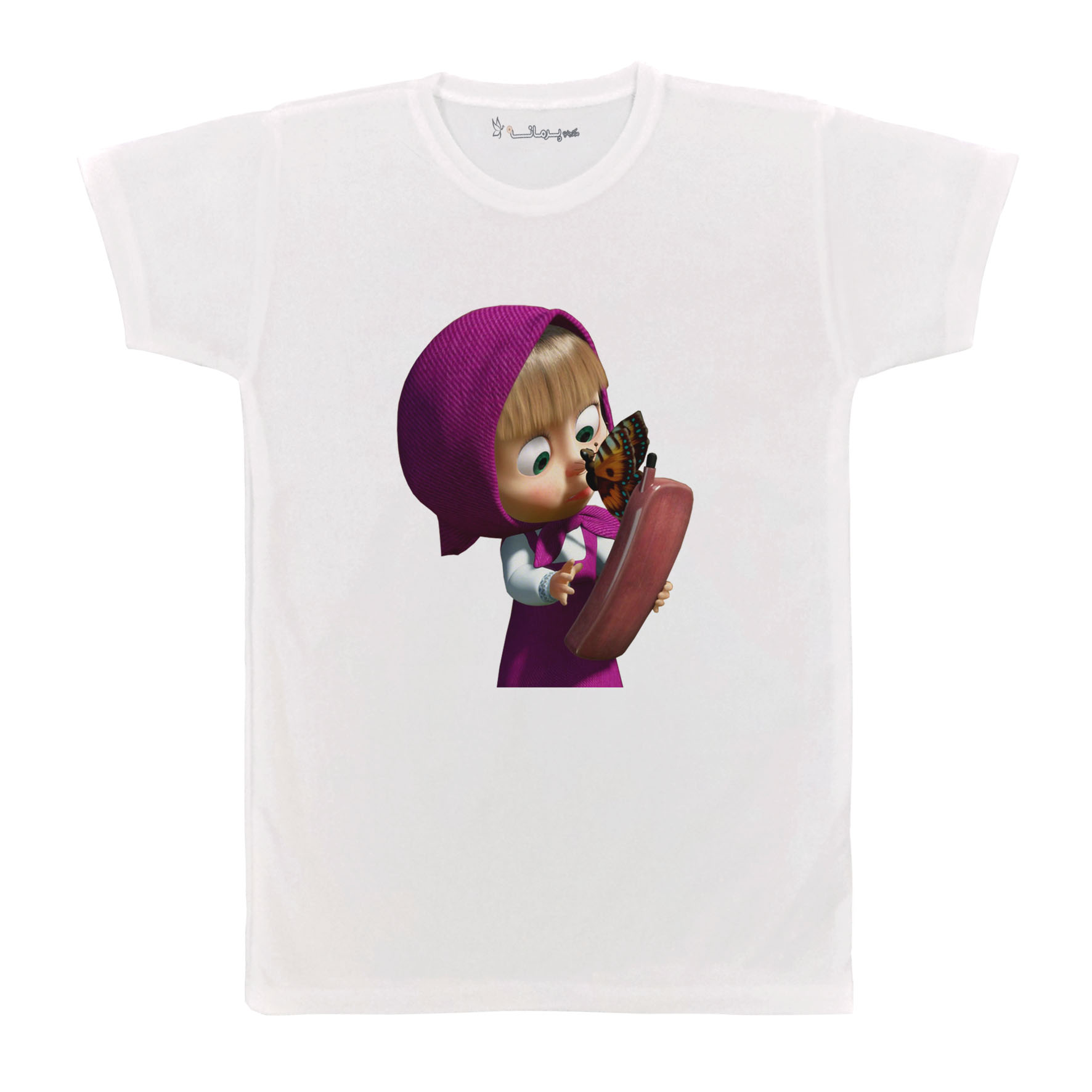 تی شرت بچگانه پرمانه طرح ماشا و میشا کد pmt.6840