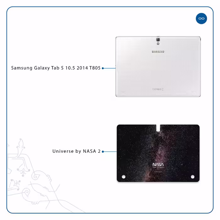 برچسب پوششی ماهوت مدل Universe-by-NASA-2 مناسب برای تبلت سامسونگ Galaxy Tab S 10.5 2014 T805
