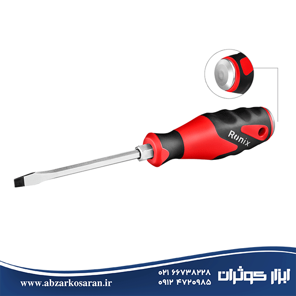پیچ گوشتی تکی دسته TPR ضربه خور 150×5 دوسو Ronix مدل RH-2958
