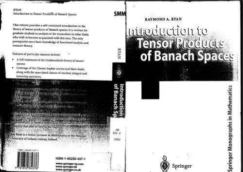 خرید و دانلود نسخه کامل کتاب Introduction to Tensor Products of Banach Spaces
