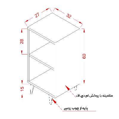 کتابخانه مدل دو طبقه کد D1-SH03