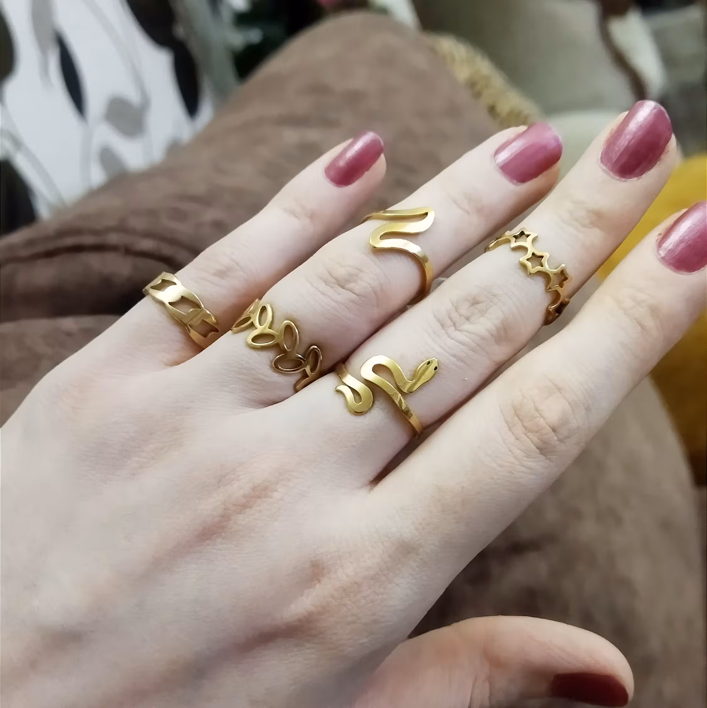 پک انگشتر و بندانگشتی استیل صددرصد رنگ ثابت و ضدحساسیت 