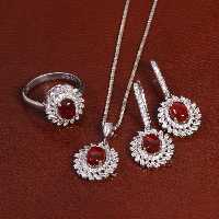 نیم ست عقیق زنانه کد 27926 - جواهری مشاهیر