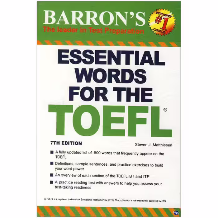 کتاب Essential words for toefl اثر جمعی از نویسندگان انتشارات کتاب ما