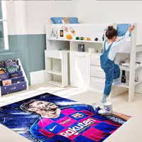 فرشینه چاپی پسرانه فوتبالی طرح مسی bas-5717