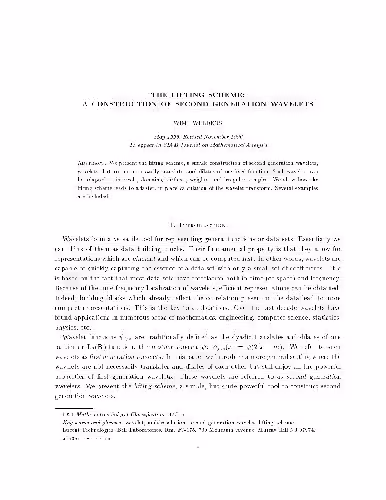 خرید و دانلود نسخه کامل کتاب The lifting scheme a construction of second generation wavelets