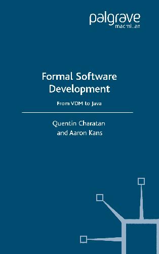 خرید و دانلود نسخه کامل کتاب Formal Software Development: From VDM to Java