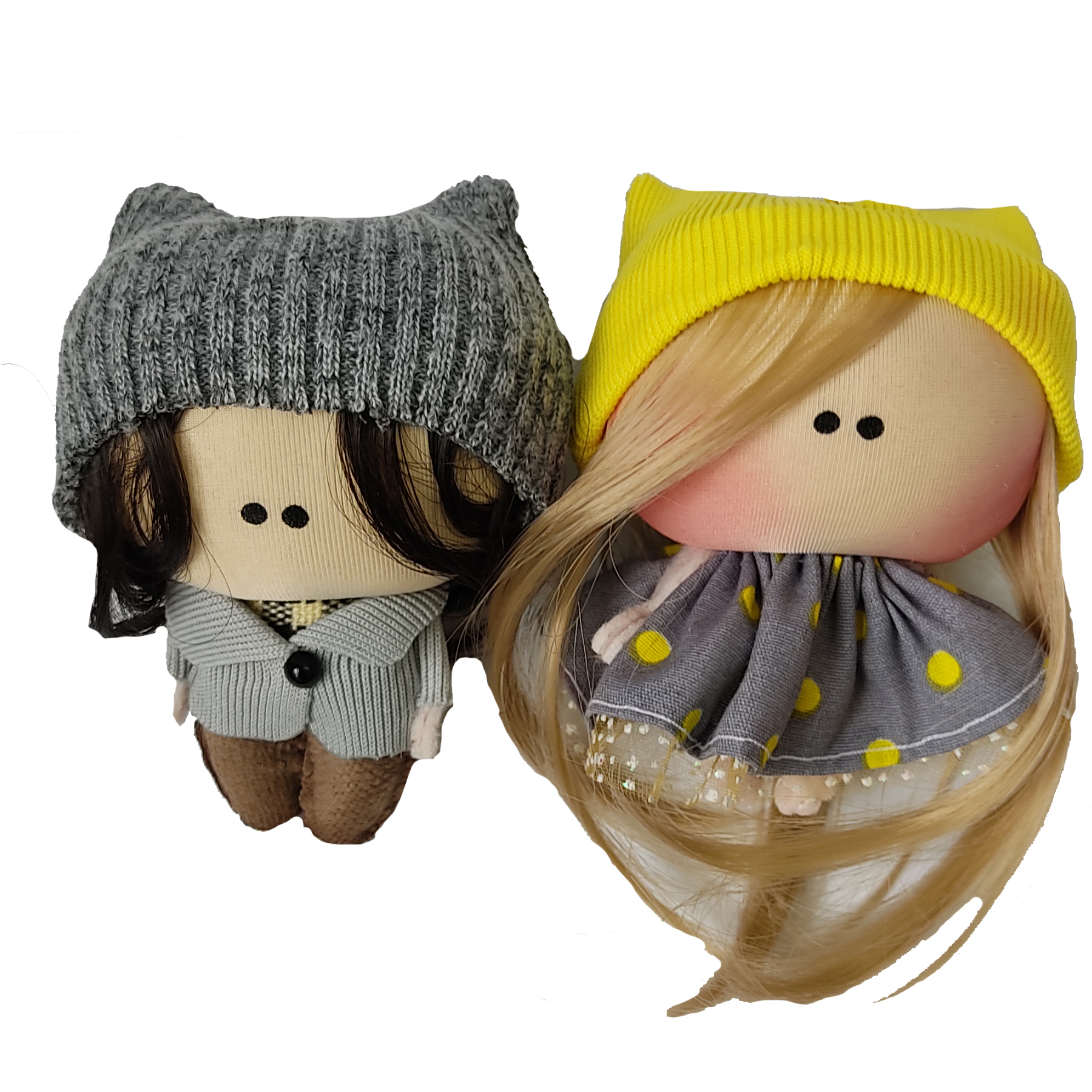 آویز عروسکی مدل دختر و پسر روسی کد 027  مجموعه دو عددی