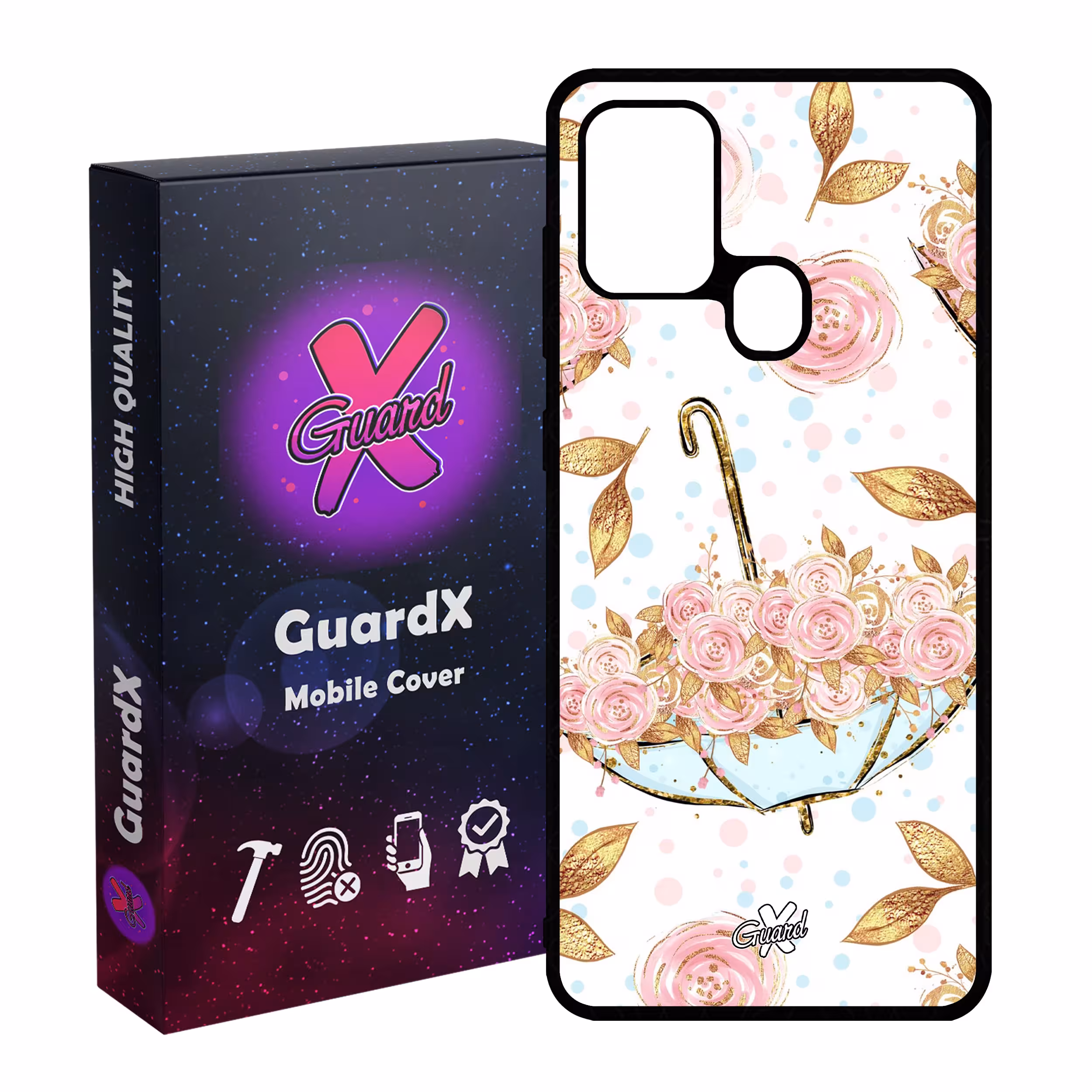 کاور گارد ایکس طرح Flower مدل Glass10107 مناسب برای گوشی موبایل سامسونگ Galaxy A21s