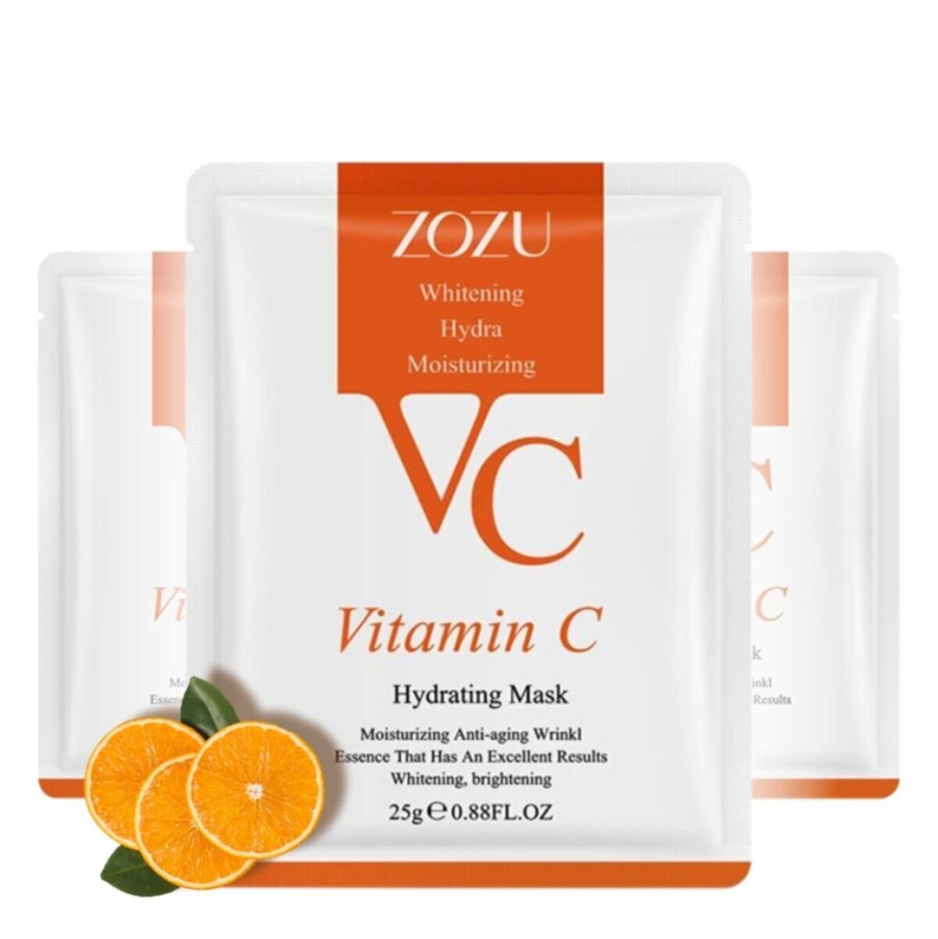 ماسک ورقه ای نقابی ویتامین سی زوزو جوانساز و سفت کننده پوست ماسک پوست ماسک صورت هاج و واج