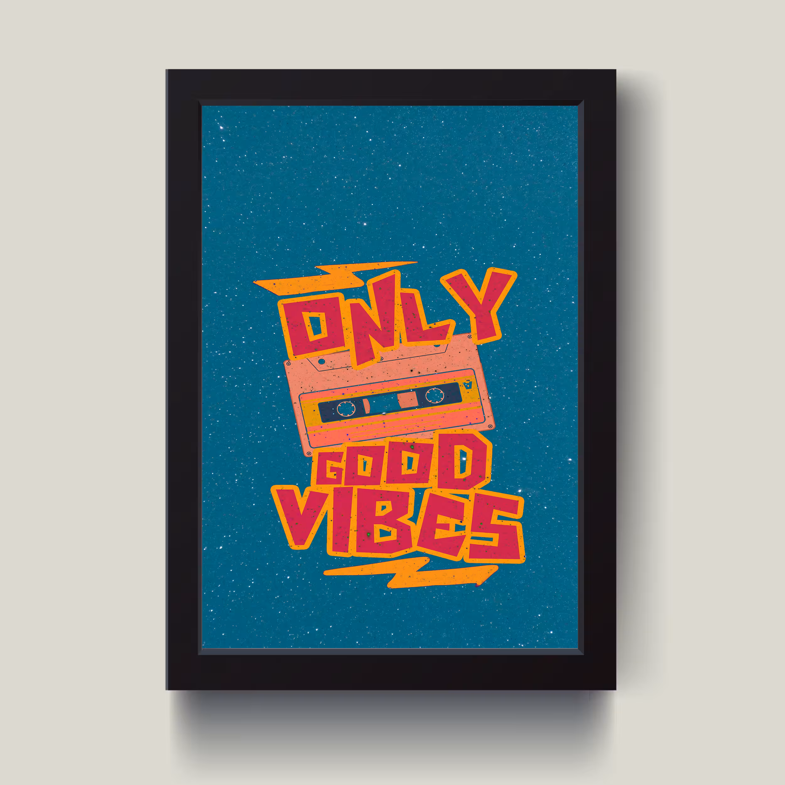 تابلو مدل Only good vibes انگیزشی کد m50109