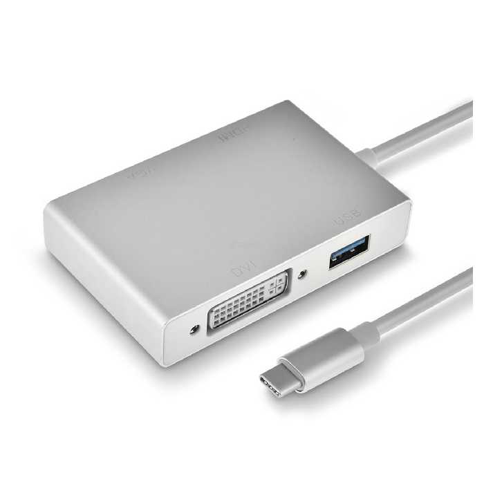 تبدیل USB- Type c به VGA/ DVI/HDMI/USB مدل MN