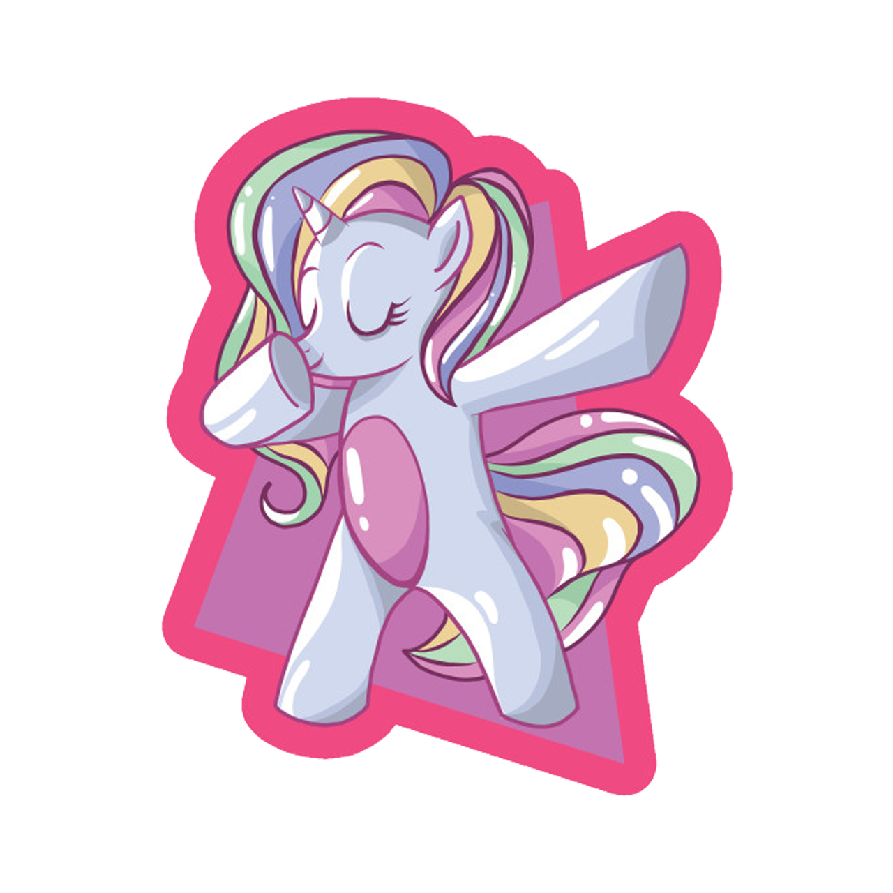 استیکر تزئینی موبایل طرح یونیکورن مدل STM1194