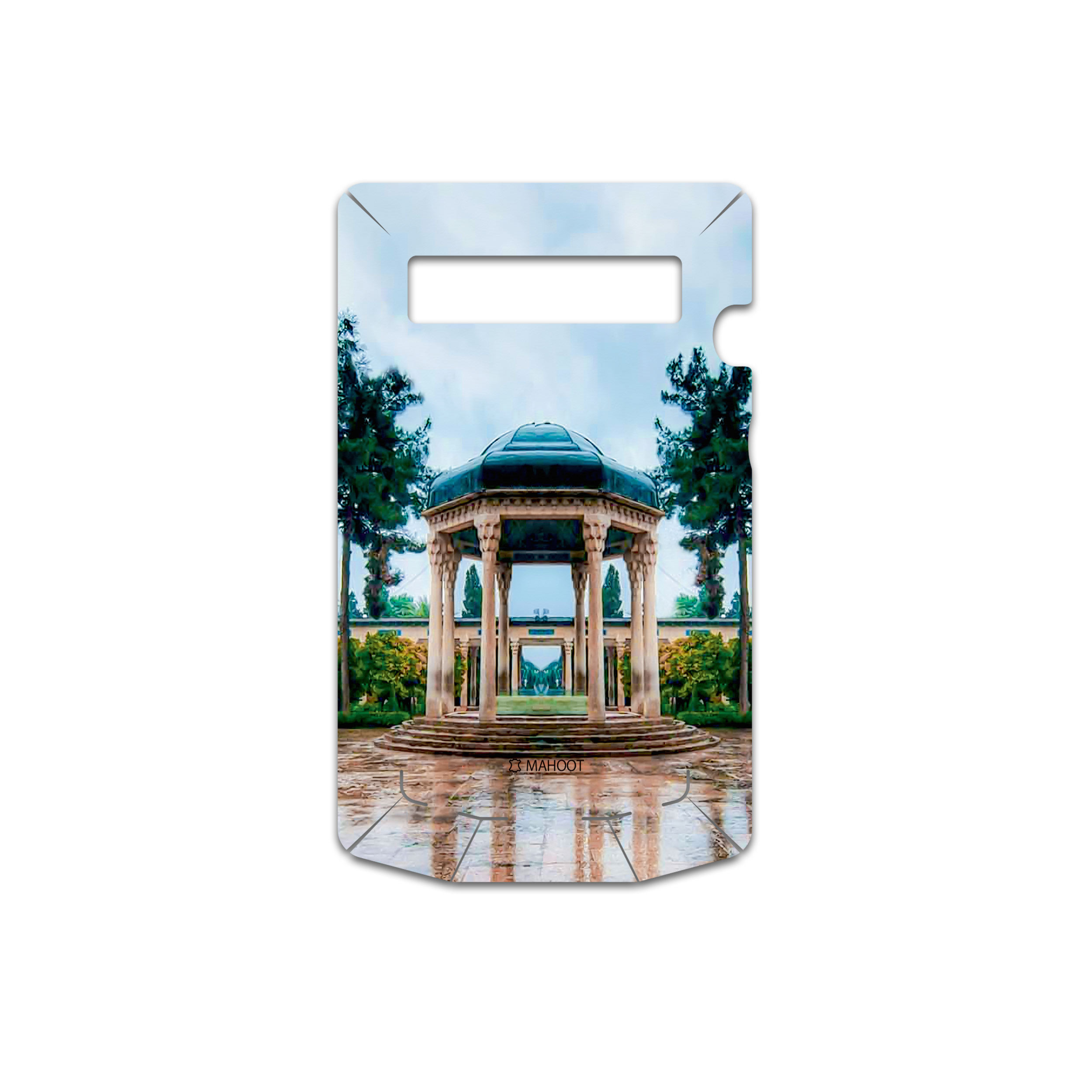 برچسب پوششی ماهوت مدل HAFEZ-Tomb مناسب برای گوشی موبایل بلک بری Porsche Design P9981