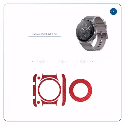 برچسب ماهوت طرح Red Fiber مناسب برای ساعت هوشمند هوآوی Watch GT 2 Pro