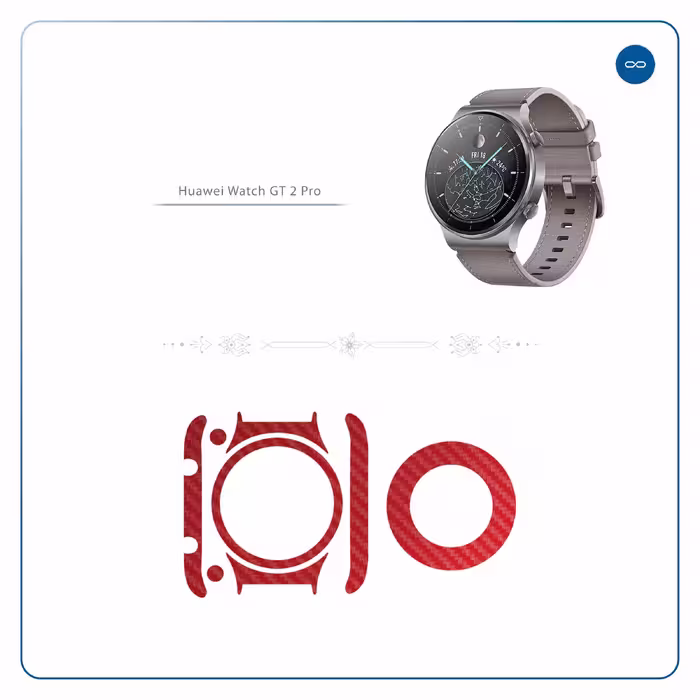 برچسب ماهوت طرح Red Fiber مناسب برای ساعت هوشمند هوآوی Watch GT 2 Pro
