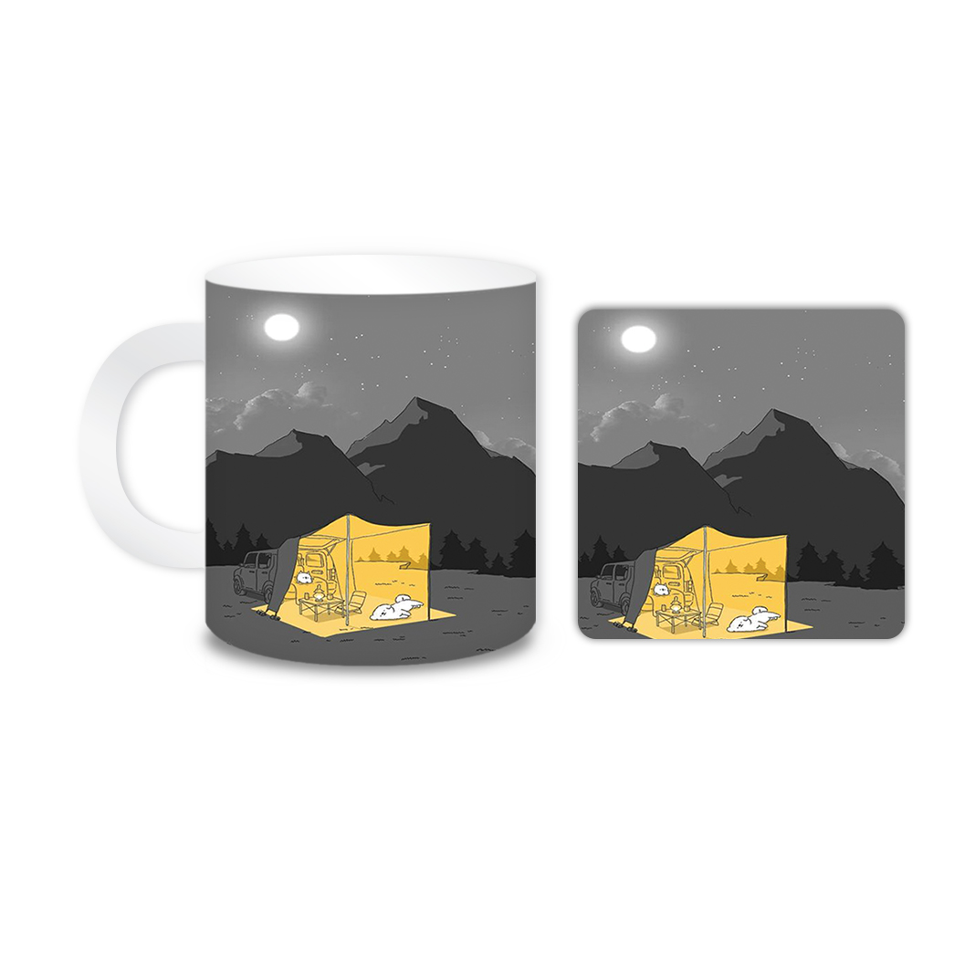 ماگ مدل شب کد 1462 به همراه زیر لیوانی