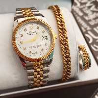 ست ساعت، دستبند و حلقه استیل برند رولکس
موتور درجه یک 
کیفیت بسیار عالی
مناسب آقایان و بانوان تنوع مطابق تصاویر