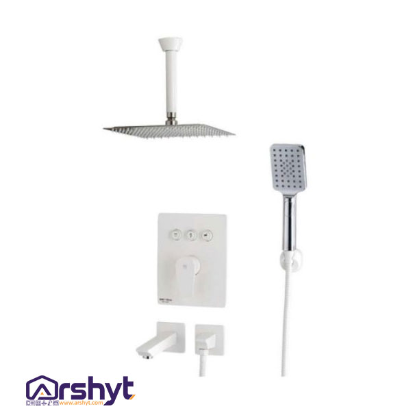 شیر حمام توکار KWC مدل ورونا تیپ 4 سفید - لوازم خانه و آشپزخانه آرشیت