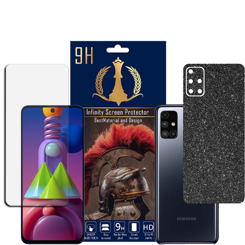 برچسب پوششی اینفینیتی مدل PRO MAX مناسب برای گوشی موبایل سامسونگ GALAXY M51 به همراه محافظ صفحه نمایش