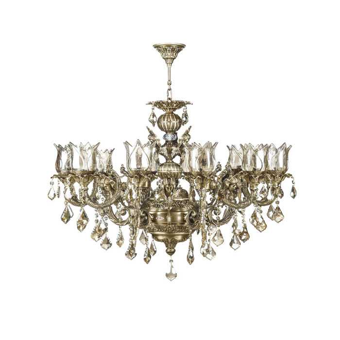 لوستر دایکاست ۱۲ شعله چشمه نور مدل M3414/6-6-A