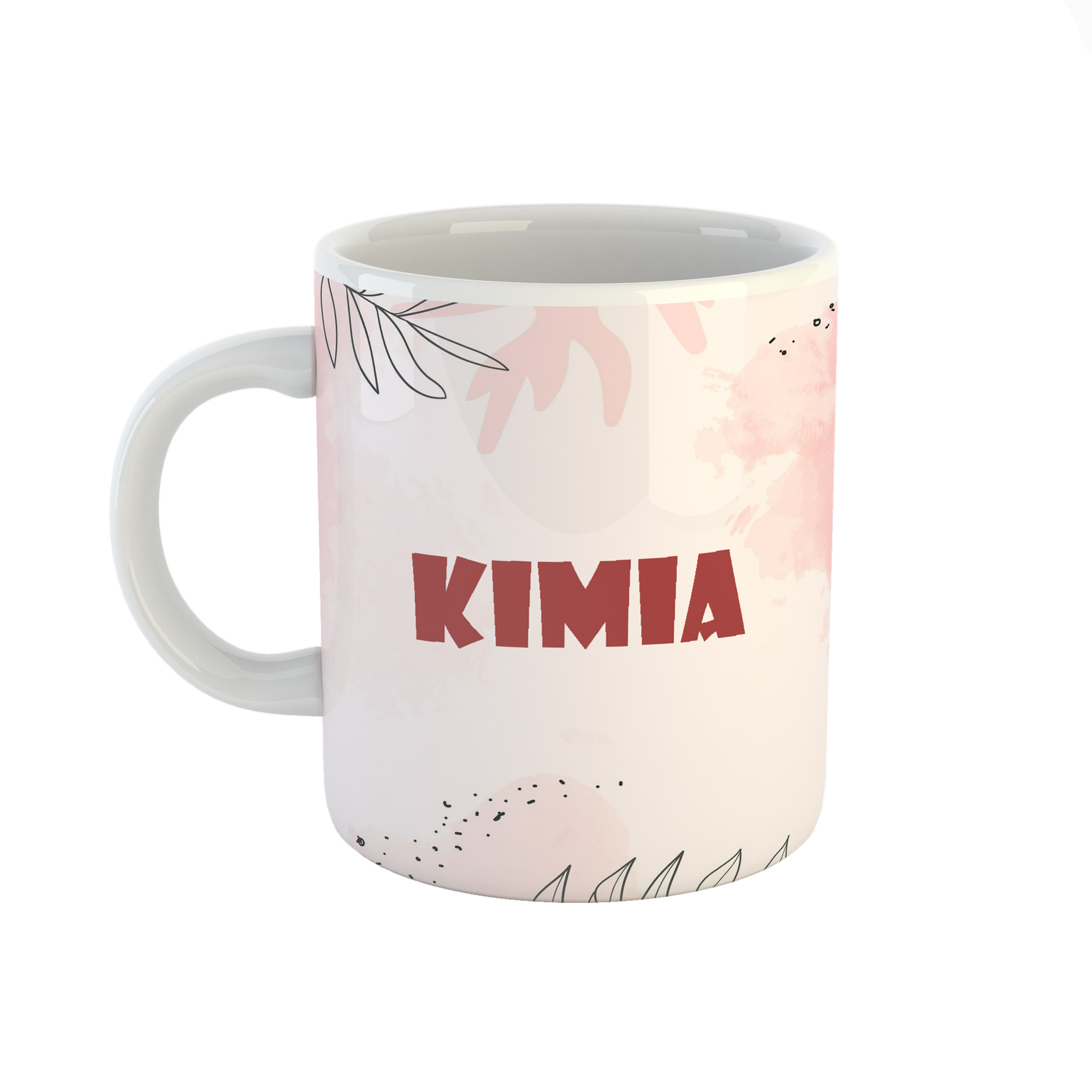 ماگ طرح اسم کیمیا مدل برگ کد 279