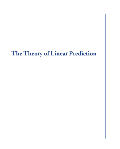 خرید و دانلود نسخه کامل کتاب The Theory of Linear Prediction