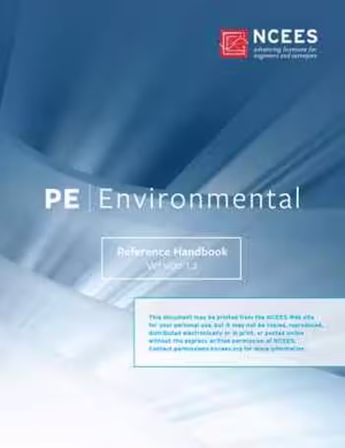 [PDF] دانلود کتاب Principles And Practice Of Engineering Pe Environmental Reference Handbook, 2020