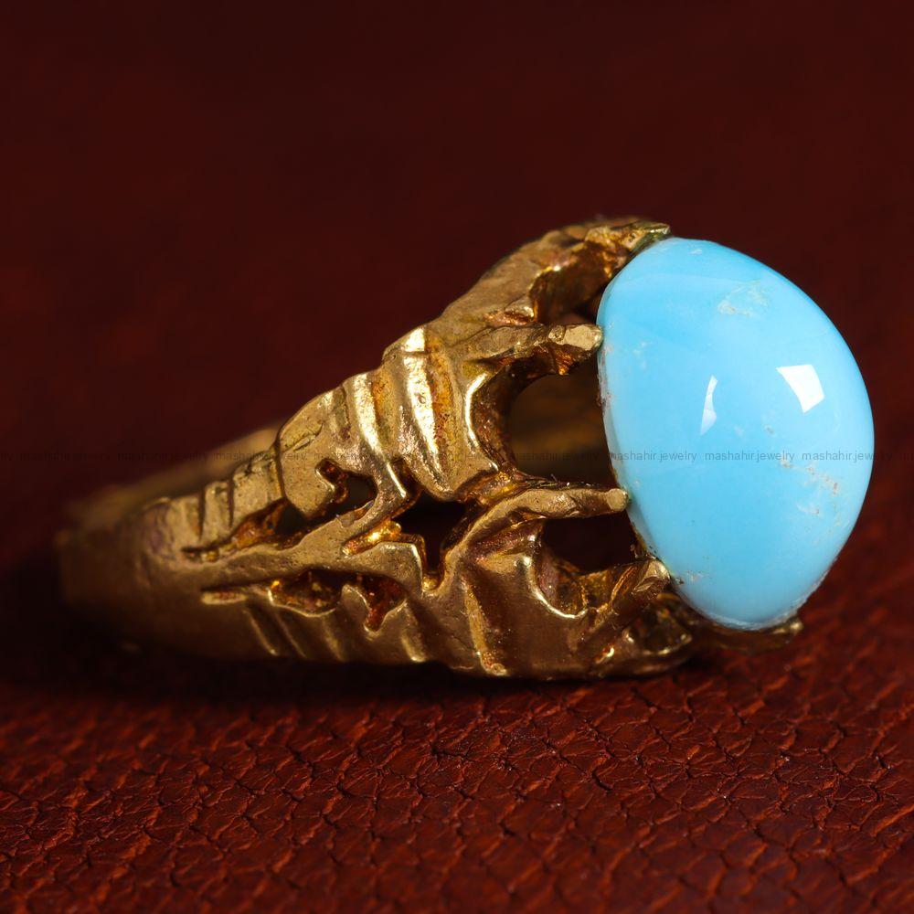 نگین فیروزه شجری کد 11405 - جواهری مشاهیر