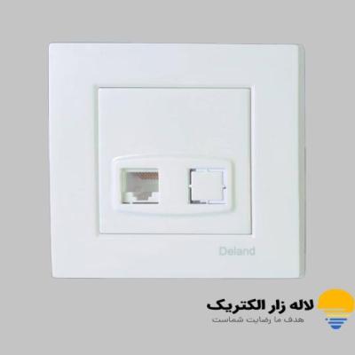 پریز تلفن تک سوکت دو خط آسا دلند بسته 5 عددی