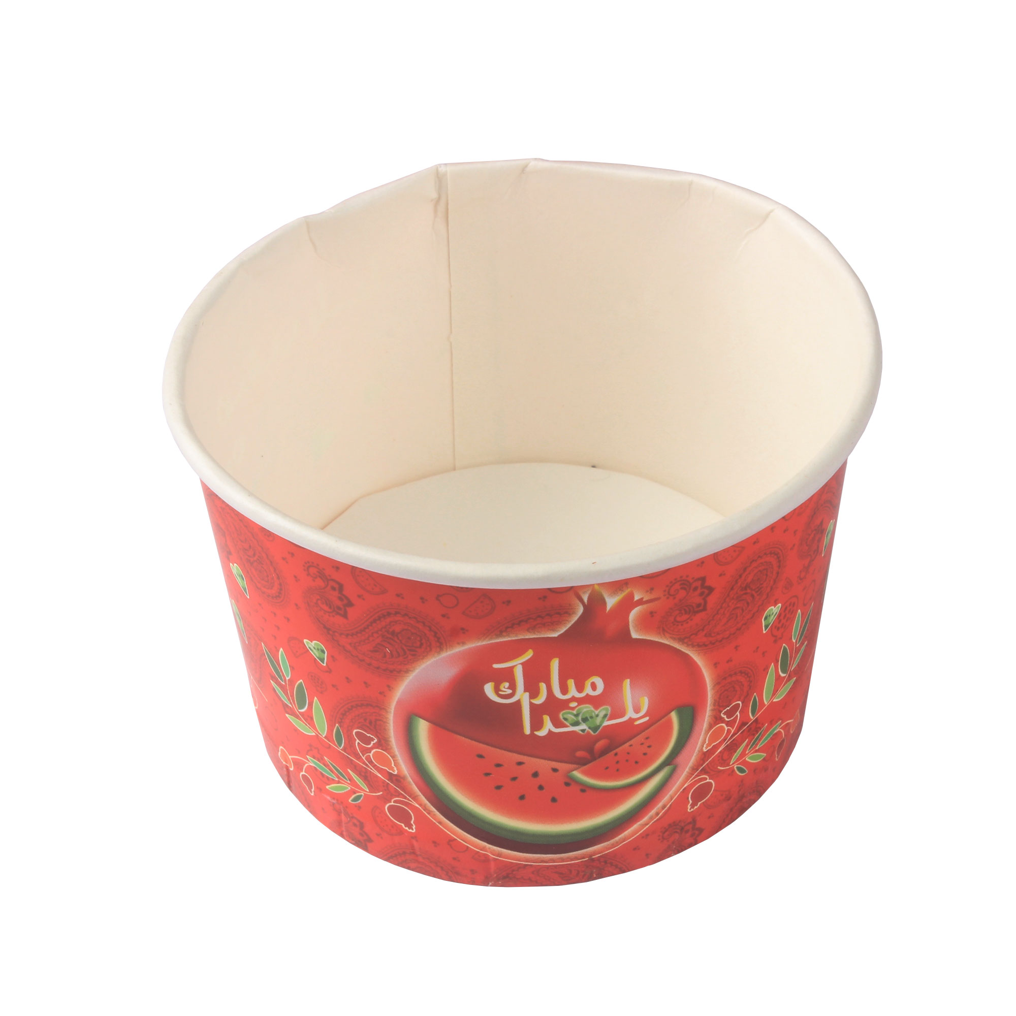 کاسه یکبار مصرف طرح شب یلدا مدل انار هندوانه بسته 10 عددی