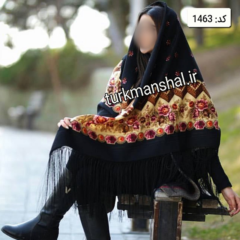 روسری ترکمنی پشمی کد 1463