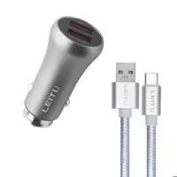 شارژر فندکی لیتو مدل LC-C6 به همراه کابل تبدیل USB-C