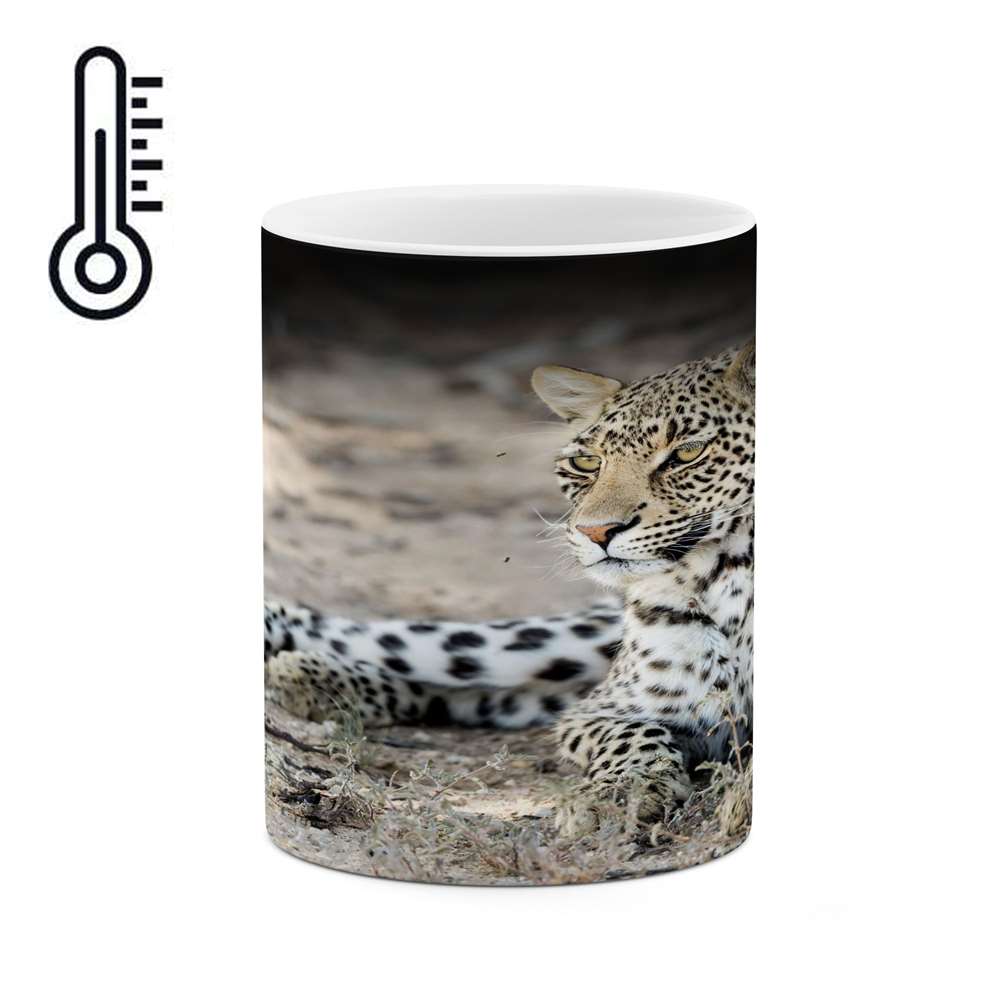 ماگ حرارتی کاکتی طرح پلنگ مدل mgh15683