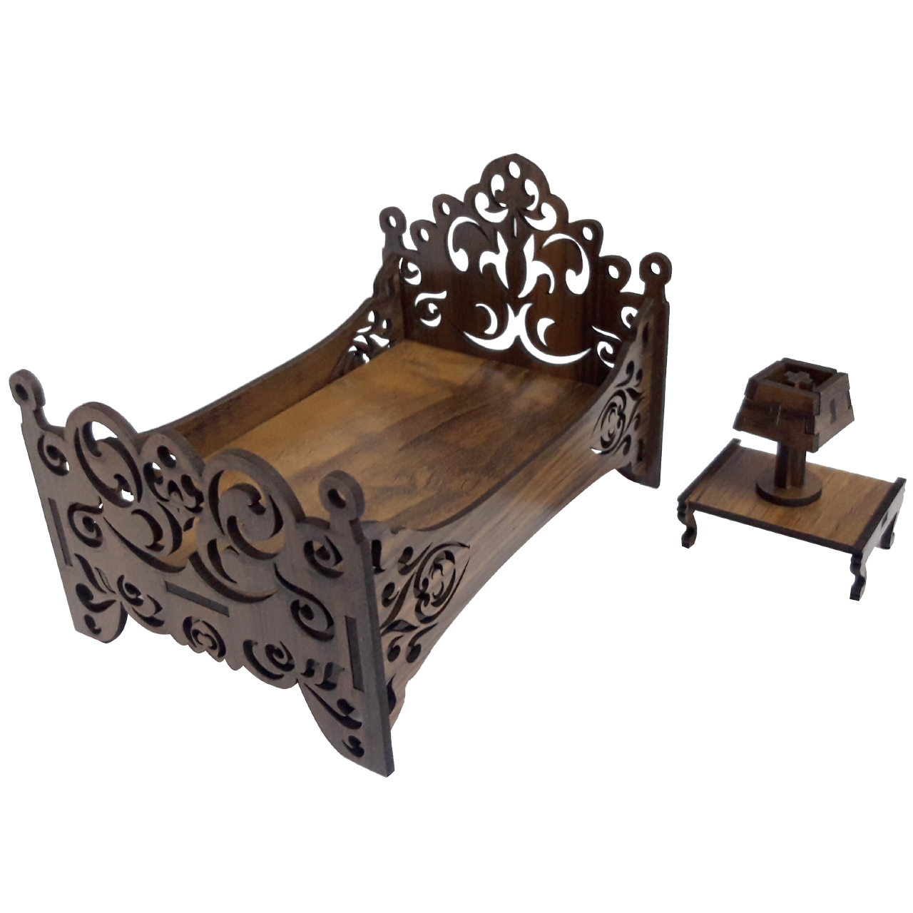 ماکت دکوری طرح تخت خواب و آباژور مدل M211