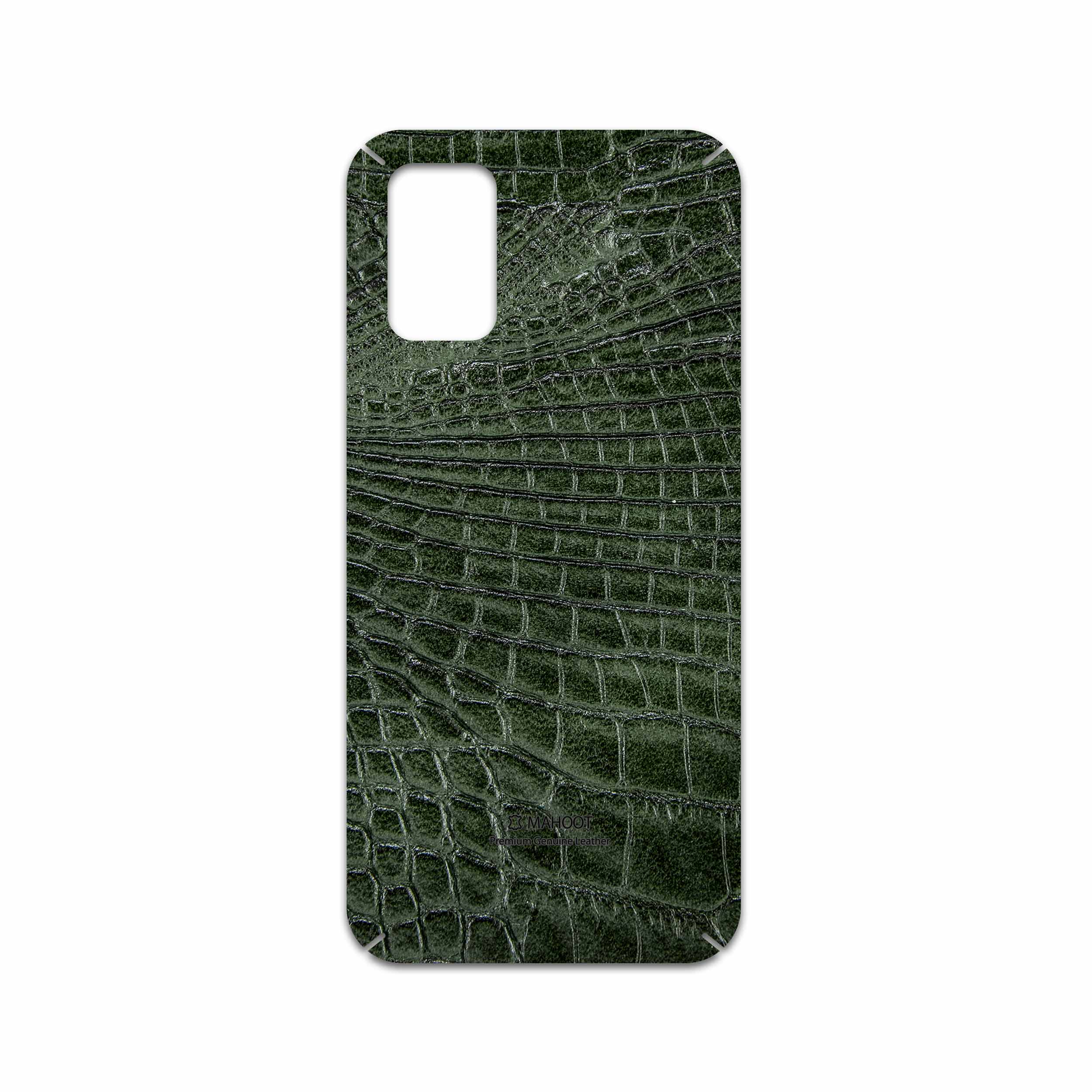 برچسب پوششی ماهوت مدل Green-Crocodile-Leather مناسب برای گوشی موبایل سامسونگ Galaxy A02S