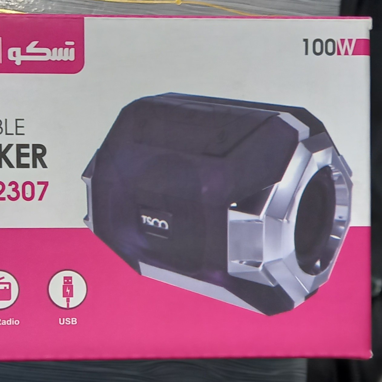 اسپیکر بلوتوث تسکو 2307 قابل حمل - کابل شارژ  اندروید با قابلیت اتصال فلش و رم
