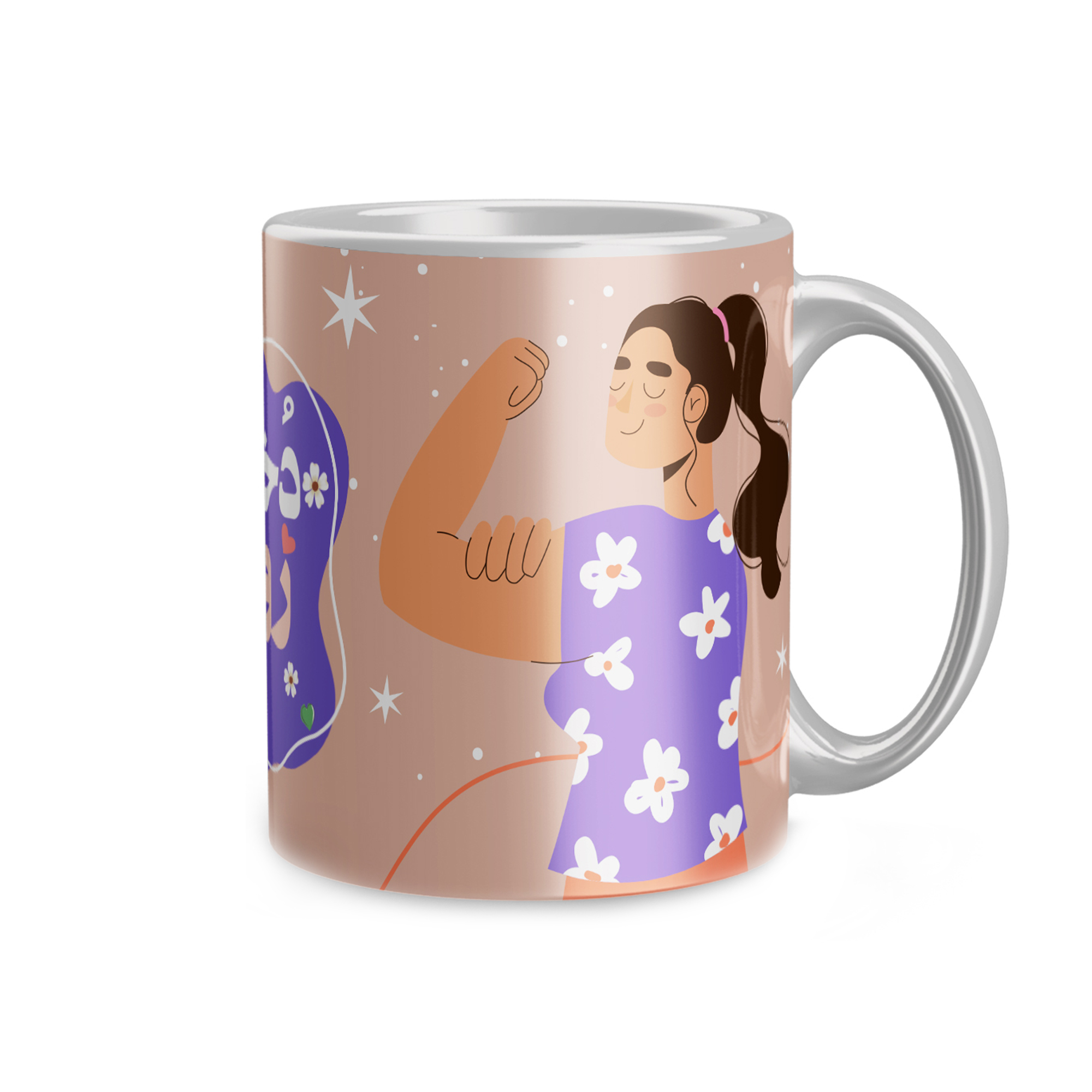 ماگ مدل روز دختر طرح دختر قوی روزت مبارک کد 2014