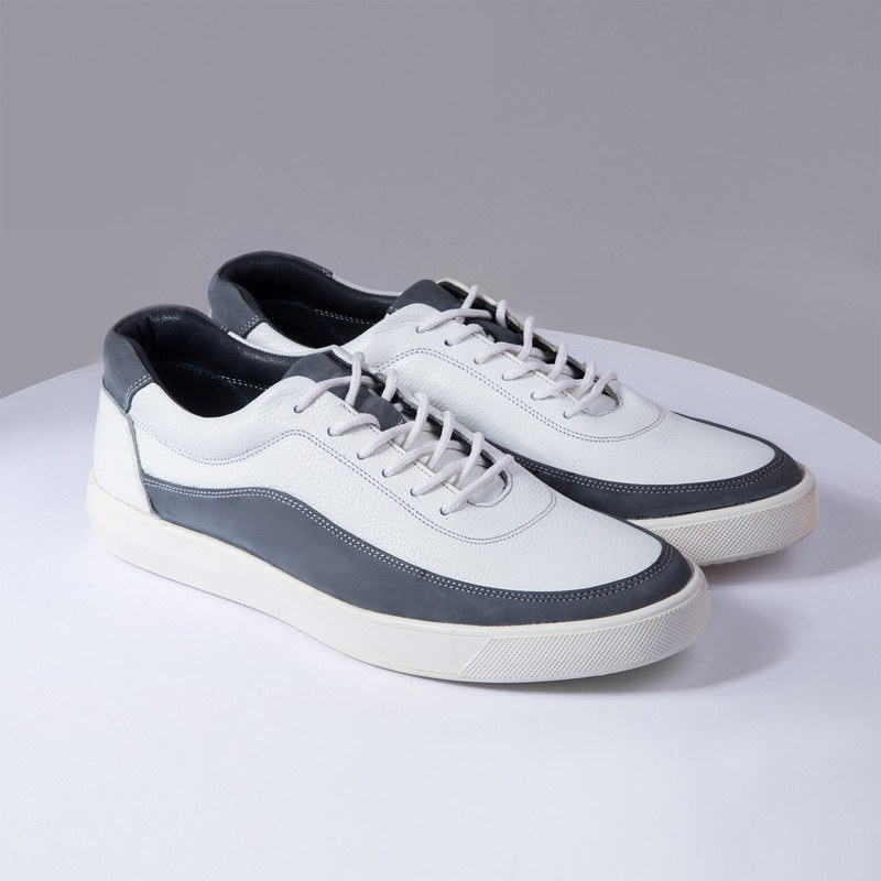 کفش روزمره چرم مدل مارس  رنگ سفید سایز 40 الی 44