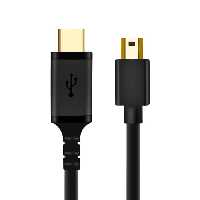 کابل تبدیل Type-C به Mini USB 5pin کی نت پلاس مدل KP-CUC5P12 طول 12 متر