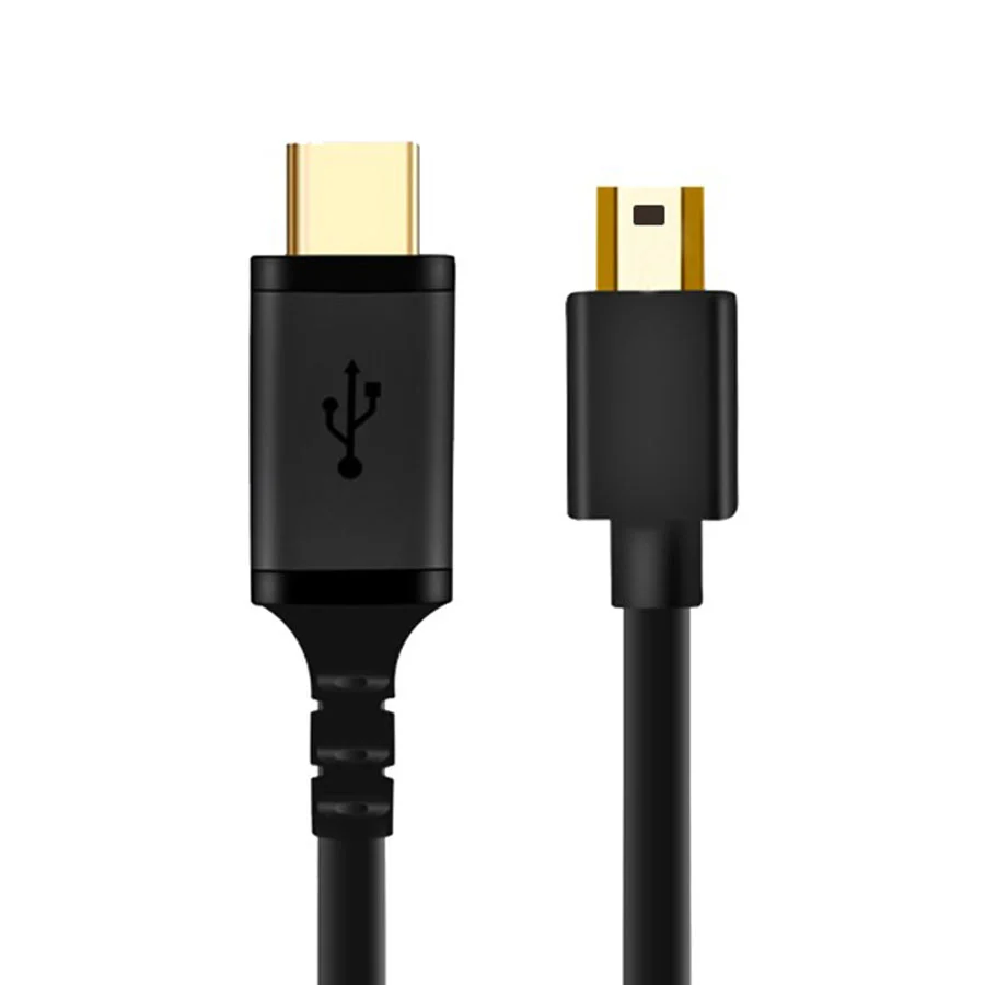 کابل تبدیل Type-C به Mini USB 5pin کی نت پلاس مدل KP-CUC5P12 طول 12 متر