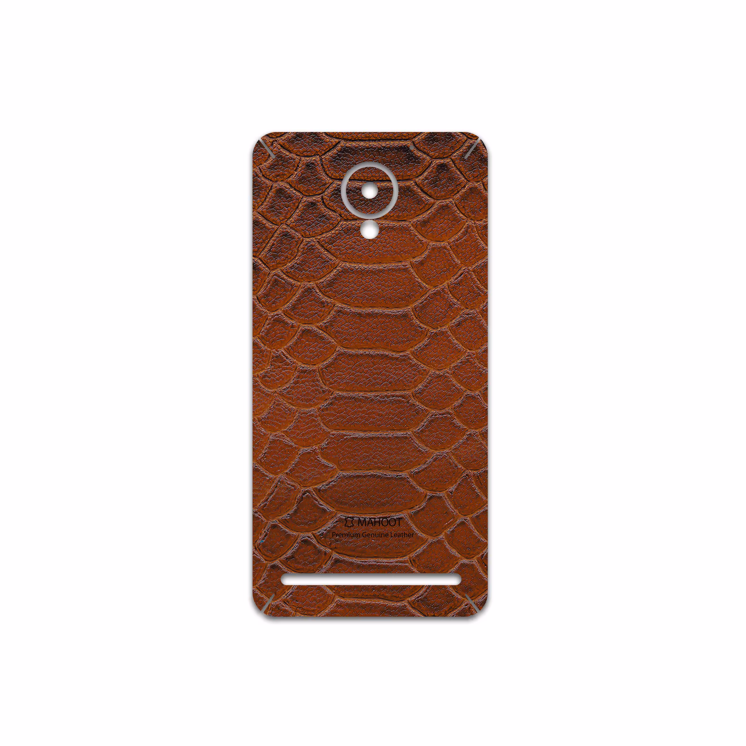 برچسب پوششی ماهوت مدل Brown-Snake-Leather مناسب برای گوشی موبایل لنوو Vibe C2