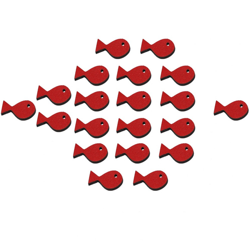 ابزار تزیینی کادو طرح ماهی مدل M20 بسته 20 عددی