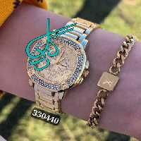 خرید ست ساعت و دستبند زنانه شیک و خاص کیفیت عالی رنگ ثابت کد 1815364 - ردگل