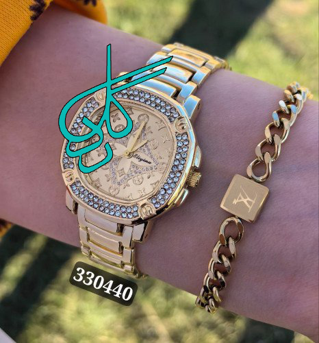 خرید ست ساعت و دستبند زنانه شیک و خاص کیفیت عالی رنگ ثابت کد 1815364 - ردگل