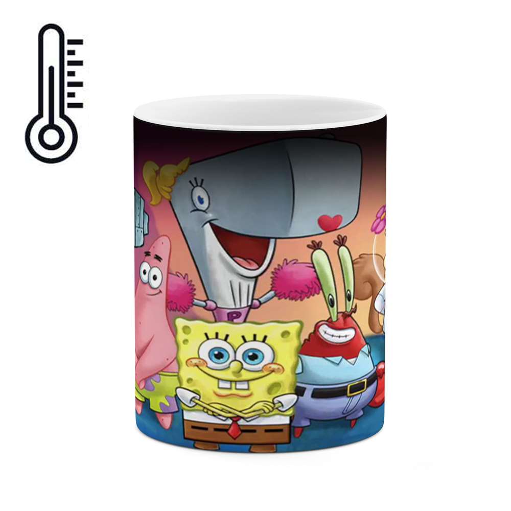 ماگ حرارتی طرح باب اسفنجی و پاتریک مدل mgph14306