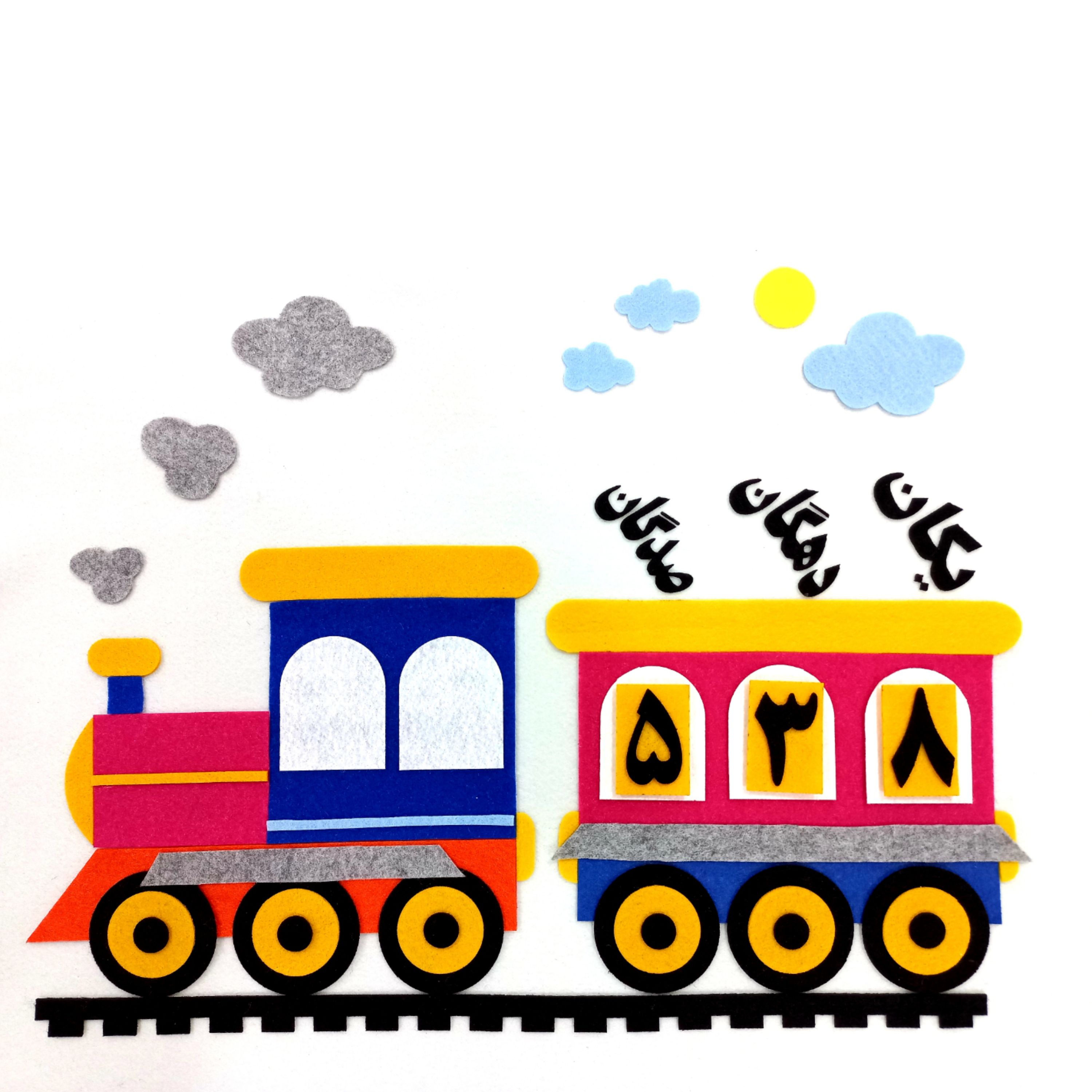 قطار  آموزشی یکان.دهگان.صدگان یا یکی .ده تایی همراه سه سری اعداد صفر تا نه مگنتی